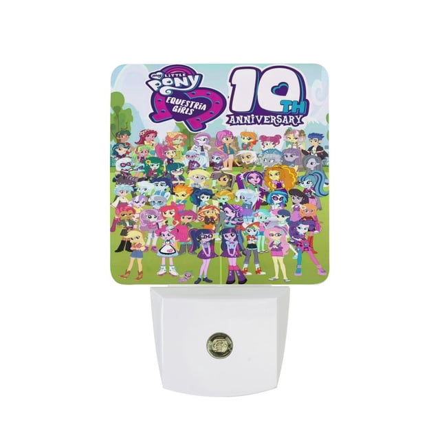 Equestria Girls Luz nocturna LED con sensor de anochecer a amanecer para dormitorio, baño, pasillo, escaleras - Lámpara LED nocturna de enchufe, 0.5W - 1 pieza