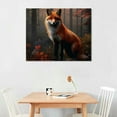 thumbnail image 2 of ARISTURING Fox Wall Art, Dark Cottagecore Prints, Animal Wall Art, Gothic Prints, Dark Academia, Dark Moody Nature Wall Art, Forest Fox Art Print, Canvas Print, Wall 20x16in, 2 of 6