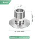 thumbnail image 3 of Uxcell 1-Pack Tri Abrazaderas Sanitarias de 2 pulgadas a Rosca Masculina NTP de 1 pulgada Accesorio de Tubería Hexagonal de Acero Inoxidable Diámetro Exterior de 64mm, 3 of 7