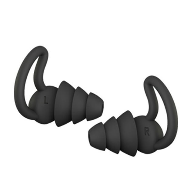 letairis Silicone Sleeping Ear Plugs Sound Insulation Ear Protection Earplugs Premium black 3layer