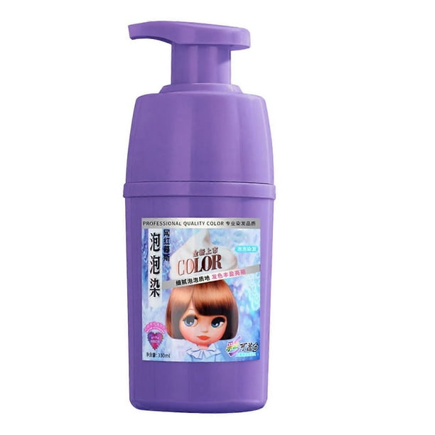 330ml Mousse Bubble Hair Dye Plant Long Lasting Bubble Hair Color Shampoo for Women Men Milk Tea Color