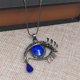 thumbnail image 4 of Collar Jumpingount cadena de suéter cristal colgante ojo malvado azul, 4 of 6