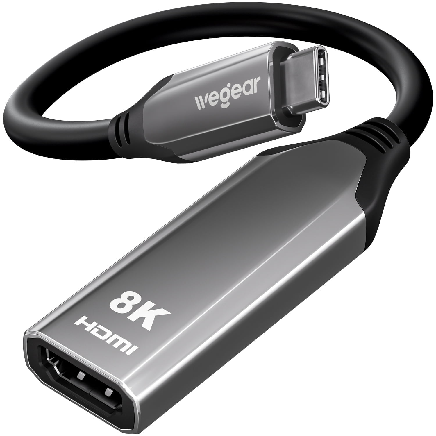 USB C to HDMI Adapter 8K@60Hz, 4K@144Hz Type-C Converter with HDR10 & Dolby Vision, 48Gbps Thunderbolt 3/4 Compatible for iPhone 16/15, Galaxy S23, Laptop, Tablet
