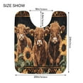 thumbnail image 5 of Ryvnso Highland Cow Sunflower Bathroom Shaggy Rugs Toilet Mat Soft Contour Rug, 5 of 9