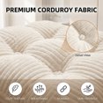 thumbnail image 4 of Convertible Folding Sofa Bed with Back Support, Portable Chair for Living Room Bedroom, Beige, 4 of 9