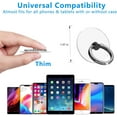 thumbnail image 2 of SHENMO 2 Pieces Glitter Mobile Phone Ring, 360° Rotation Transparent Diamond Phone Ring Smartphone Ring Compatible with Smartphone and Phone Case (Silver), 2 of 5