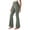 Green, variant on Stichou Women's Flare Leggings Crossover High Waisted Bootcut Yoga Pants Tummy Control Bell Bottom Leggings with Pockets Beige L