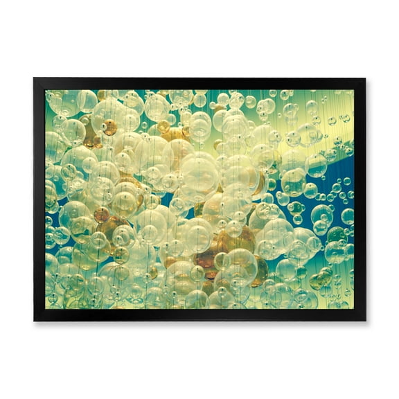 Designart 'Chandelier In The Form of Balls Abstract Art I' Modern Framed Art Print