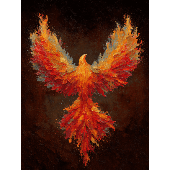 Phoenix Canvas Wall Art, Mythical Bird Print for Living Room Bedroom Office Dining Room Hallway Entryway Hotel Lobby Decor