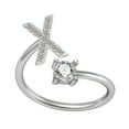 thumbnail image 1 of WREESH Bague Mode Exquise 26 Style Alphabet Anglais Lettre Bague en Cuivre, 1 of 1