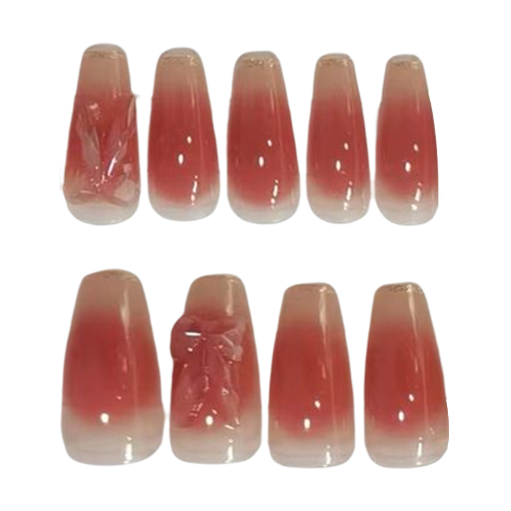 Caramel Iced Coffee Fake Nails Not Easy to Fade Fake Nails for Manicure