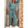 thumbnail image 2 of Womens 2 Piece Sweatsuits Set Long Sleeve Half Zip Pullover Sweatshirt Joggers Sweatpants Fall Outfits Tracksuit, 2 of 6