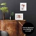 thumbnail image 6 of Americanflat 8x10 Picture Frame with Shatter-Resistant Glass with 5x7 Mat Metal Bamboo Style Molding - Silver, 6 of 9