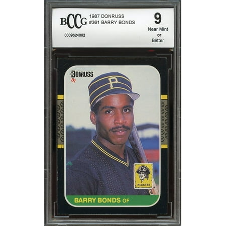 1987 donruss #361 BARRY BONDS pittsburgh pirates rookie card BGS BCCG