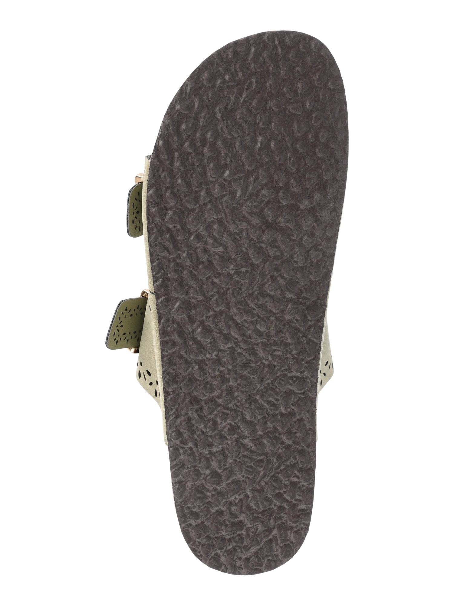 Time and Tru Women's Footbed Slide Sandals (Wide Width Available)