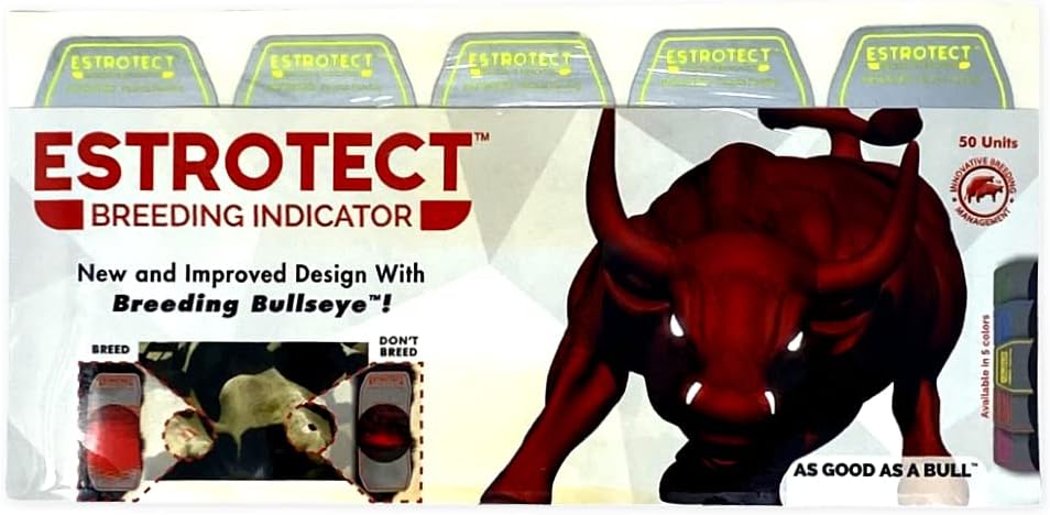 Estrotect Breeding Indicator As Good as a Bull (Yellow) Packaging Options: 5-50pk (40)