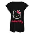 thumbnail image 5 of Hello Kitty Womens Summer Tops Ruffle Short Sleeve Tunic Tops V Neck Loose Fit Flowy T-Shirts, 5 of 7