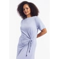 thumbnail image 4 of June & Vie Women's Plus Size Boatneck Gathered Maxi Dress, 4 of 4