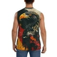 thumbnail image 4 of Fotbe Men's Ink Style Bald Eagle Print Men's Sleeveless Muscle Tank Tops Casual T-Shirts for Gym Workout Beach-Small, 4 of 8