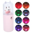 thumbnail image 3 of Pulverizador facial con diseño de animales de dibujos animados, portátil, para el hogar y la oficina, color rosa, 3 of 14