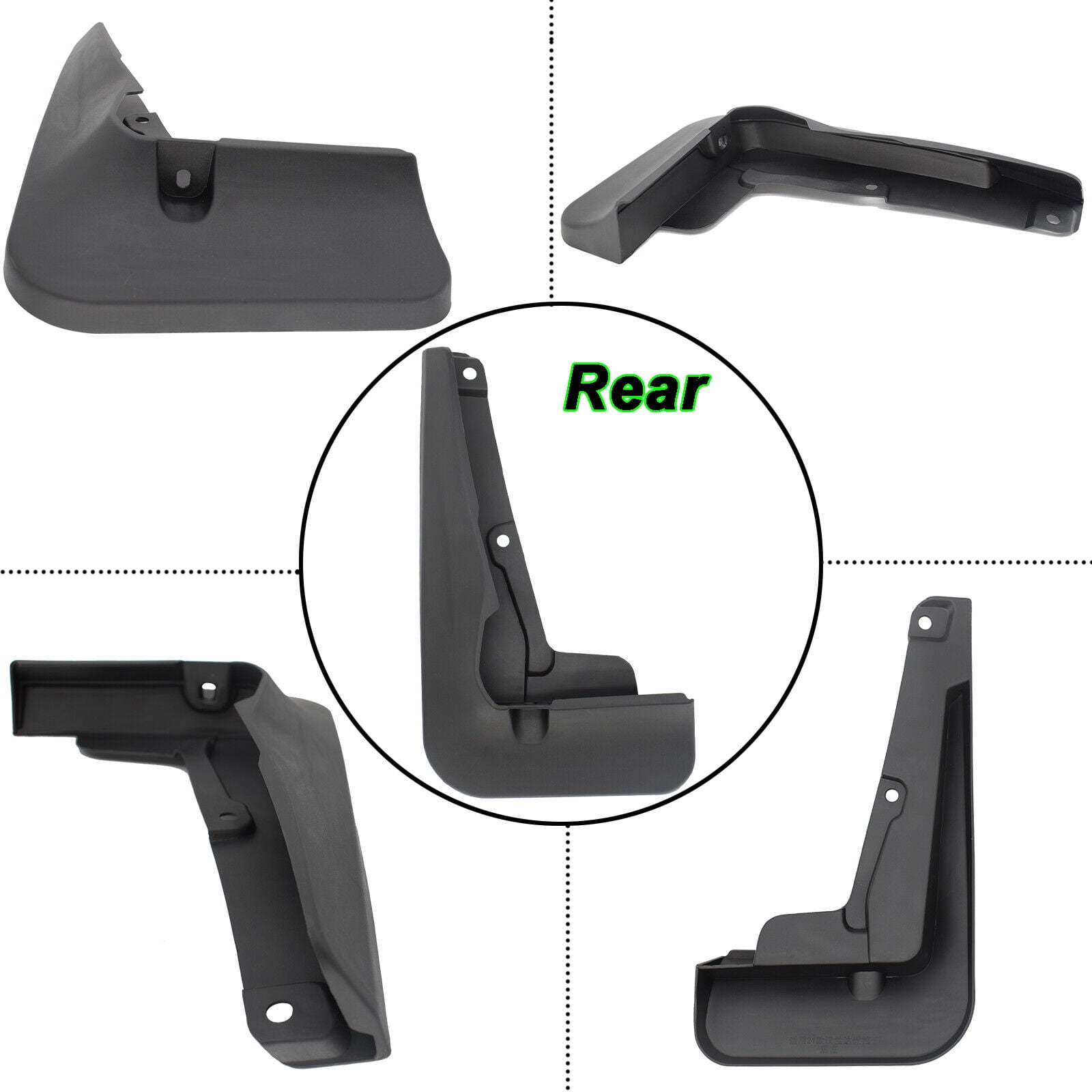 4x Mud Flaps Splash Guard Fender for Toyota Highlander 2020 2021 2022 Black