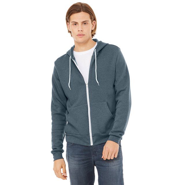 Canvas - Sudadera con cremallera y capucha Felpa Polialgodón Unisex adulto (Verde Bosque)