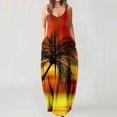 thumbnail image 2 of asdoklhq Womens Plus Size Clearance Dresses,Women Casual Plus Size Print O-Neck Sleeveless Pocket Maxi Long Dress, 2 of 6