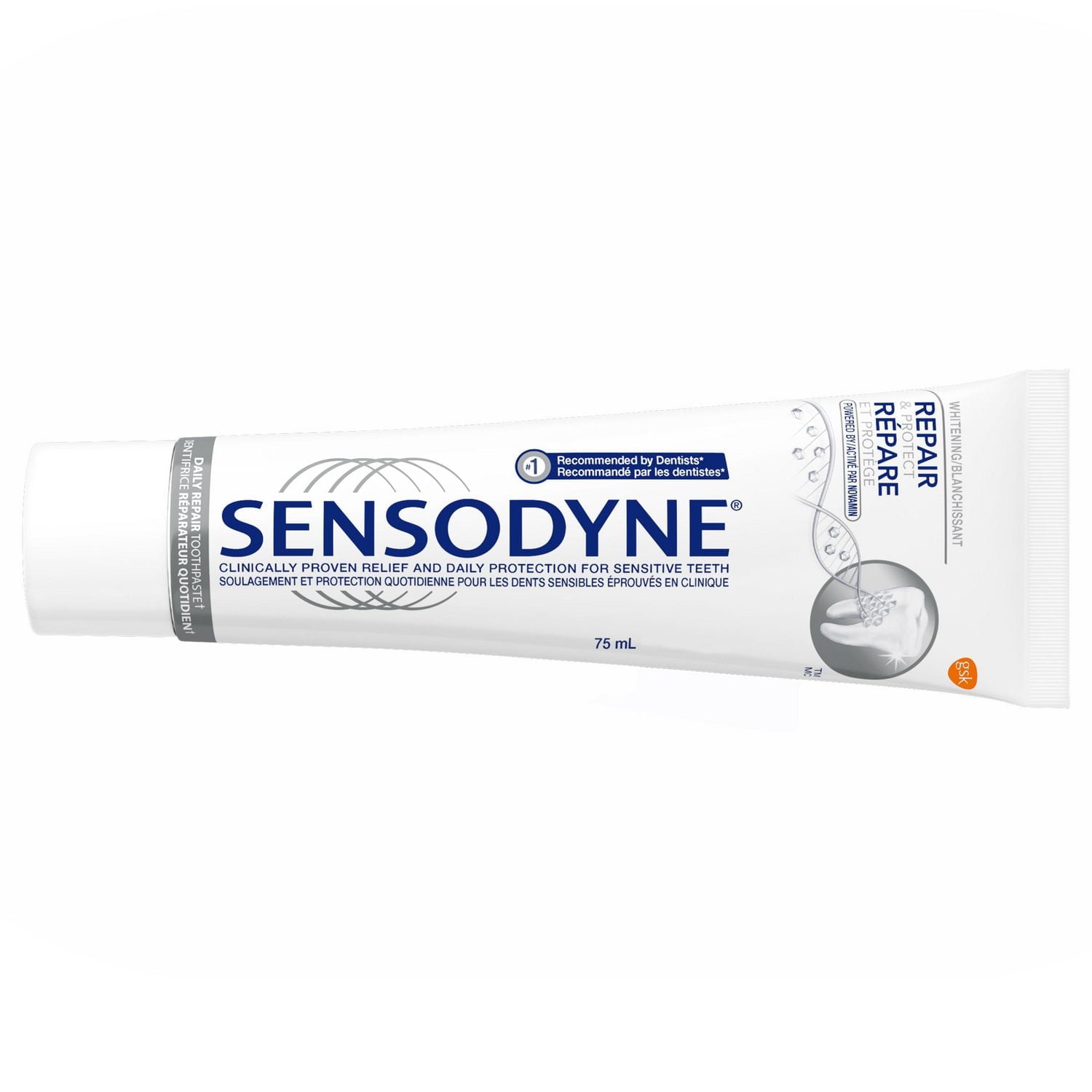 Dentifrice Sensodyne Répare & Protège Blanchissant 75 mL Menthe