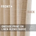 thumbnail image 4 of Curtainking Ferme Tige Poche Semi-Simple Rideaux de Café, Linge de Taupe Texturé, 26 x 24 Po (2 Panneaux), 4 of 6