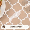 thumbnail image 4 of Table Cloth Rectangle Table, Khaki Waterproof Outdoor Tablecloth, Morocco Washable Tablecloths for 6 Foot Rectangle Tables for Kitchen Dining Tabletop 60" x 84", 4 of 6