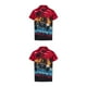 thumbnail image 1 of Sonducket camisa de los hombres de manga corta casual de secado rápido suelto impreso vacaciones palm breasted ropa de playa de gran tamaño Rojo/XXL 2Conjunto, 1 of 6