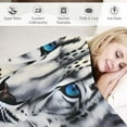thumbnail image 3 of JRXY Leopard Throw Blanket Watercolor Animal Print Sherpa Boys Teens Snow Pattern Plush Sofa Bed Couch 50x60, 3 of 6