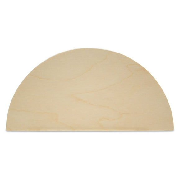 Half Circle Cutouts 22 inch, pack of 2 Semicircle Wooden Cutouts for Crafts, Wood Signs & Unfinished Wood Door Hangers, by Woodpeckers