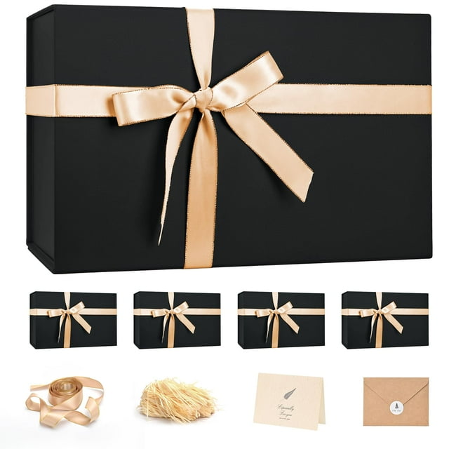 Caja de regalo LIFELUM grande de 36 x 22 x 11 cm con juego de cintas