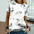 thumbnail image 4 of Dyegold Woman Shirts Vintage Graphic Tee Shirts Floral Printed Short Sleeve Crewneck Blouses Tops Summer Casual Loose Tunics, 4 of 6