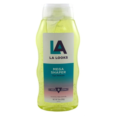La Looks Gel #9 Mega Shaper 20 Ounce (Yellow) (591ml) (Pack of 2)
