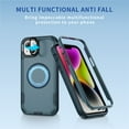 thumbnail image 3 of for iPhone 14 Plus Case with Stand, Compatible with MagSafe, Rugged Shockproof Military-Grade Drop Protection, Built-in Metal Camera Stand, Magnetic Phone Case for iPhone 14 Plus,Royal Blue, 3 of 10