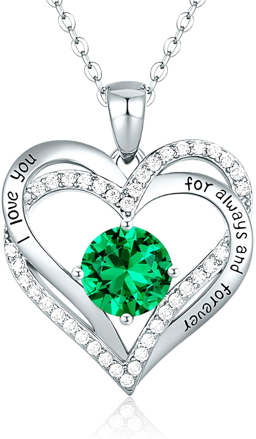 Dazzling Rose Flower Heart Pendant Necklace Gemstones 14k Black Gold Over .925 Sterling Silver for Womens