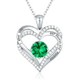 thumbnail image 1 of Collar de diamantes con piedra natal de diciembre - Plata de mayo Xemadio WRHS-46-5, 1 of 5