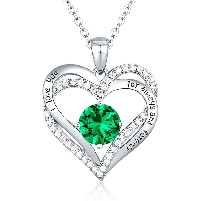 Collar de diamantes con piedra natal de diciembre - Plata de mayo Xemadio WRHS-46-5