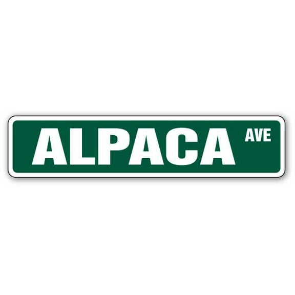 SignMission SS-Alpaca 4 x 18 in. Alpaca Street Sign