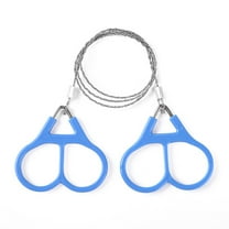 Cosmug Stainless Steel Wire Camping Saw | Manual Survival Gear for Outdoor Hiking | Portable Pocket Emergency Tool | Wood Cutting Rope Design, Blue