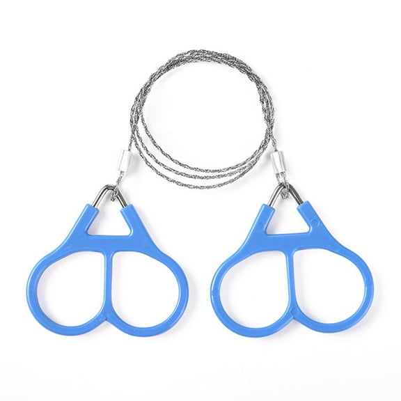 Fdelink Outdoor Wire Saw,Portable Camping Saw,Gear Stainless Steel Manual Outdoor Saw Wire Camping Hiking Practical Emergency Tools & Home Improvement,Stainless Saw,1Pc Cable