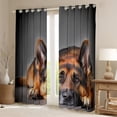 thumbnail image 2 of Manfei Pet Dogs Lover Curtains Pack of 2 (42x84 Each),Kawaii Puppy Curtains Blackout,Brown Black Bedroom Curtains For Girls Boys,Breathable Bedroom Decor, 2 of 6