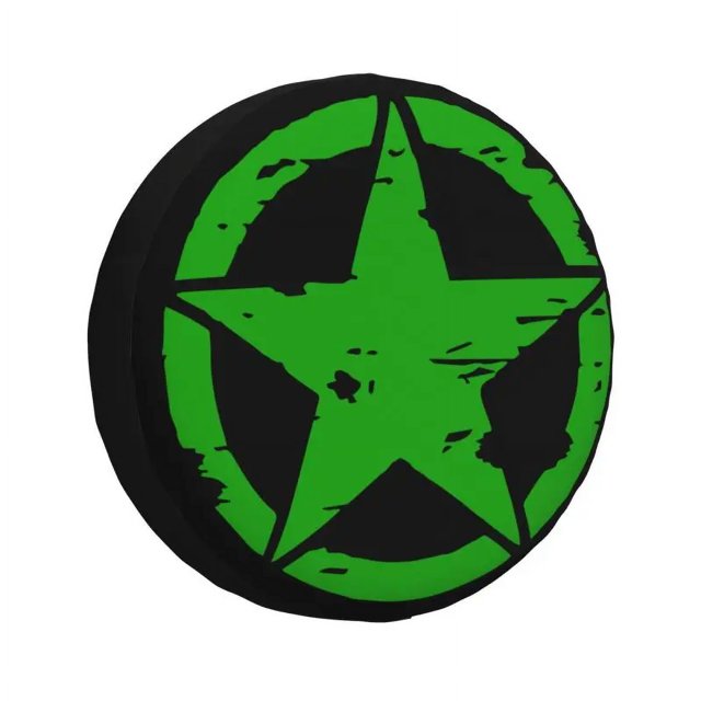 Tactical Army Star Spare Tire Cover for Grand Cherokee RV SUV Trailer Car Wheel Protector Covers 14" 15" 16"h