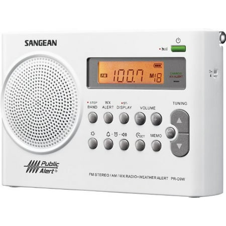 radio fm am rechargeable portable weather sangean noaa alert battery sony digital shower d9w pr tikme