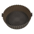 thumbnail image 1 of Toystoory Freidora de aire resistente al calor, olla de silicona con asa, revestimientos reutilizables, bandeja para microondas, verduras, pollo, cestas de Herramientas y accesorios para hornear gris Toystoory HA059581-01, 1 of 6
