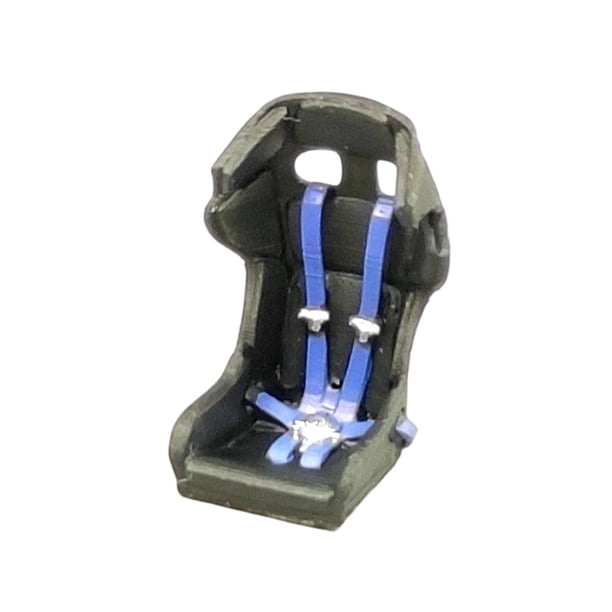 Asiento de cubo de coche de carreras de resina a escala 1/64, modelo en miniatura, arnés, accesorio para coche Estilo C