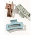 thumbnail image 6 of 7 Pcs Big Hair Claw Clips 3.4" Non-slip Big Square Matte for Women Girls, Strong Hold Banana Clips for Thick Thin Hair, 6 of 10