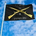 thumbnail image 3 of Dutern Double Sided Cross Rifle Infantry 11 B Military Flag Banner 3 Ply with Brass Grommets 12x18 Inch, 3 of 4